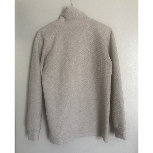 Doe & Rae Drawstring Funnel Neck Pullover Heather Beige Size Small - Picture 2 of 6